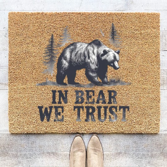 In Bear We Trust Wilderness Backbone Coir Doormats