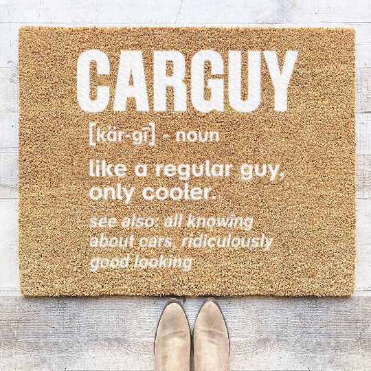 Car Guy Definition Mechanic Auto Racing Car Lovers Coir Doormats