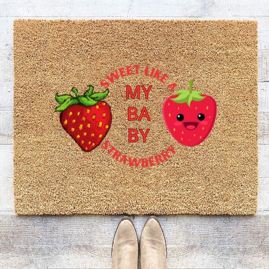 MY BABY SWEET LIKE STRAWBERRY Coir Doormats