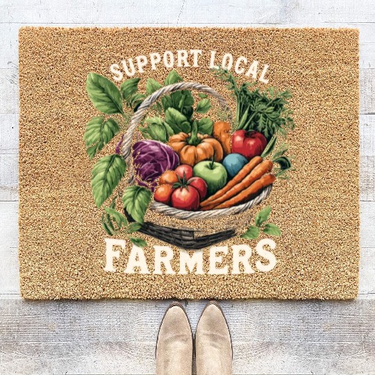 Farmers Market Farmer Agriculture Farming Food Coir Doormats