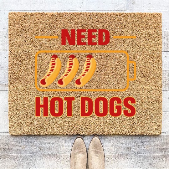 Hot Dog Adult Battery Need Hot Coir Doormats