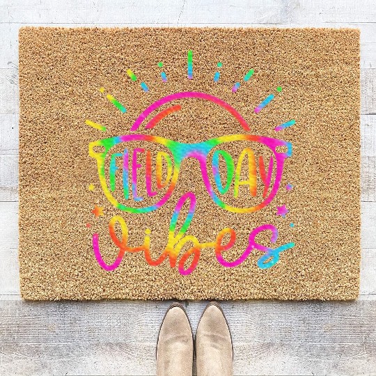 Field Day Vibes Teacher Kids Field Day 2024 Coir Doormats