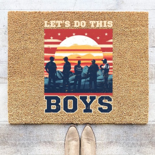 4th Of July Baseball Coach Do This Boys Coir Doormats