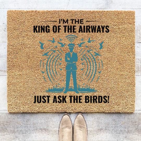 Air Traffic Controller ATC Aviation Humor Airplane Coir Doormats