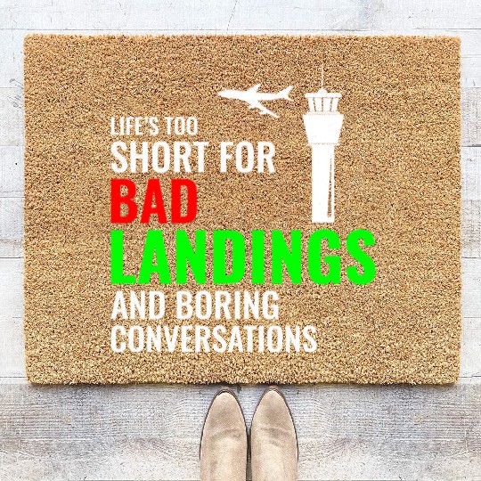 Air Traffic Controller ATC Aviation Humor Airplane Coir Doormats