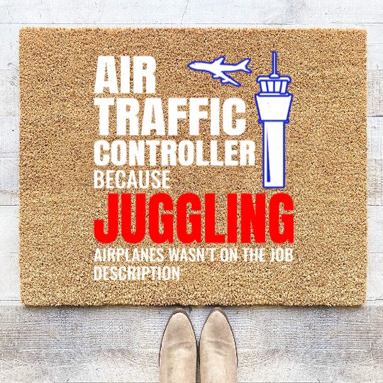 Air Traffic Controller ATC Aviation Humor Airplane Coir Doormats