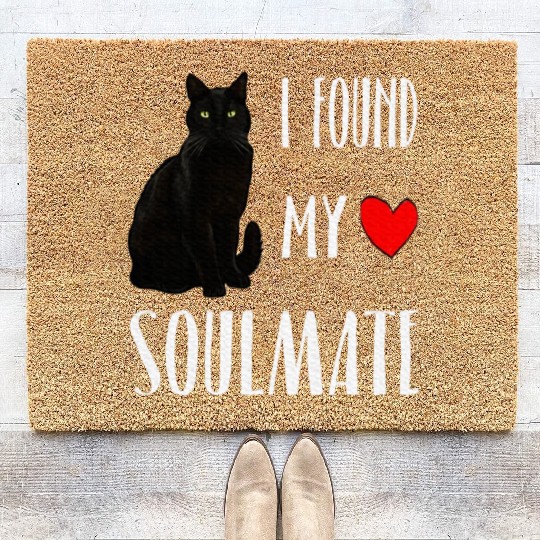 I Found My Soulmate Bombay Cat Lover Best Friend Coir Doormats