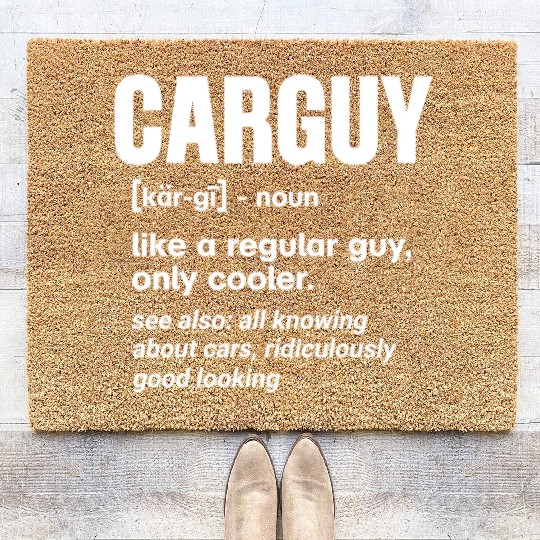 Car Guy Definition Funny Mechanic Auto Racing Gift Coir Doormats