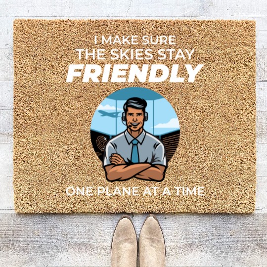 Air Traffic Controller ATC Aviation Humor Airplane Coir Doormats