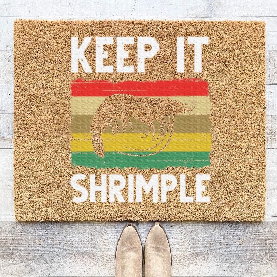 Shrimp Cool Fishing Prawn Lover Coir Doormats