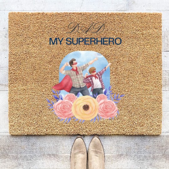 "Dad My Superhero" Coir Doormats - Perfect Gift for dad