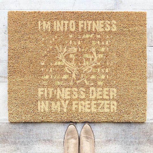 I'm Into Fitness Fit'ness Deer Coir Doormats