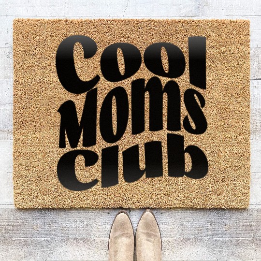 Cool moms club gift present for mama mothersday Coir Doormats