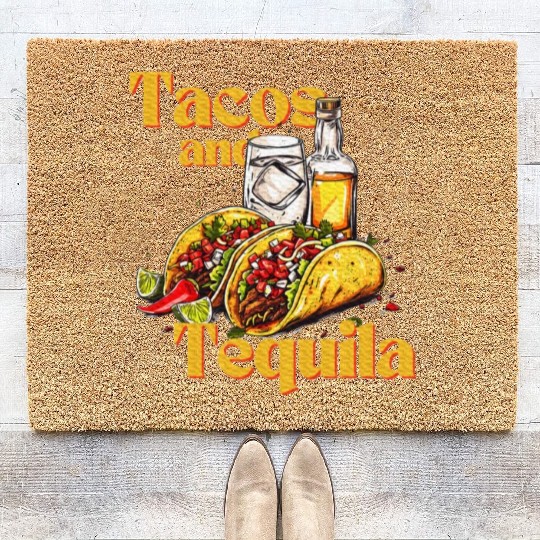Tacos and Tequila Bride Squad My Final Fiesta Coir Doormats