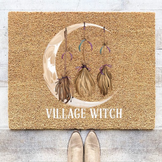 Village Witch Gothic Occult Wicca Pagan Nature Coir Doormats