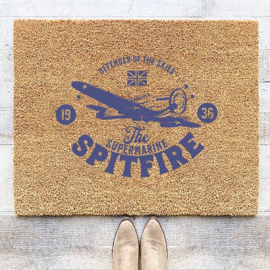 Spitfire - Defender of The Skies | WW2 Plane Coir Doormats