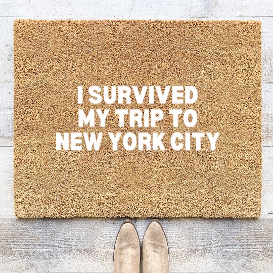 I Survived My Trip To New York City Coir Doormats