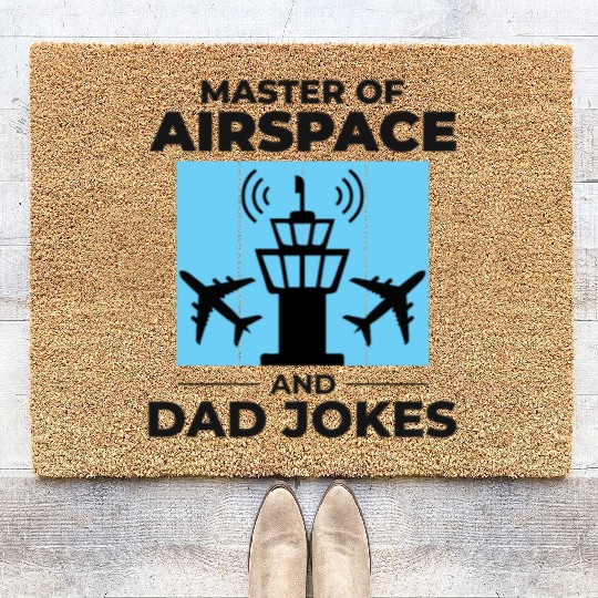 Air Traffic Controller ATC Dad Aviation Humor Coir Doormats
