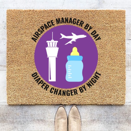 Air Traffic Controller ATC Dad Aviation Humor Coir Doormats