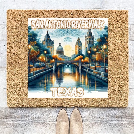 San Antonio Riverwalk Coir Doormats