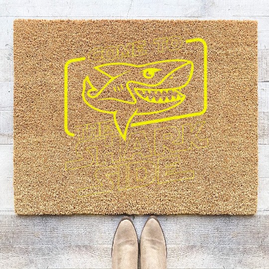 Come To The Shark Side Shark Lover Ocean Wildlife Coir Doormats