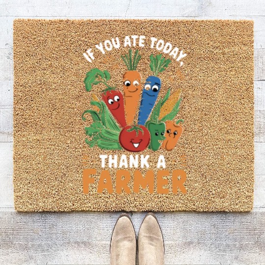 Farmers Market Farmer Agriculture Farming Food Coir Doormats