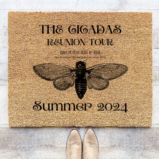 The Cicadas Reunion Summer 2024 Cicada Nature Love Coir Doormats