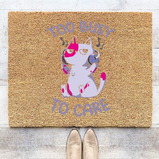 too busy to care Classic Coir Doormats