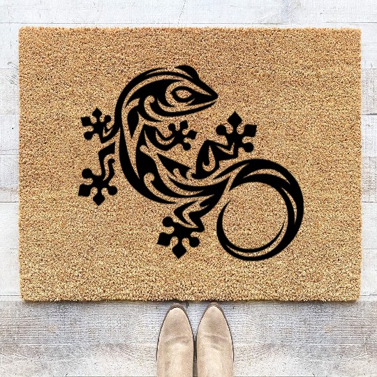 Gecko Im T Tattoo Style Coir Doormats
