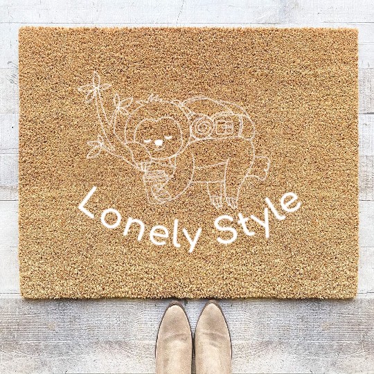 lonely style by naai cheuay white Coir Doormats