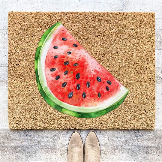 Watermelon Clipart - Fresh Summer Fruit Designs, Coir Doormats