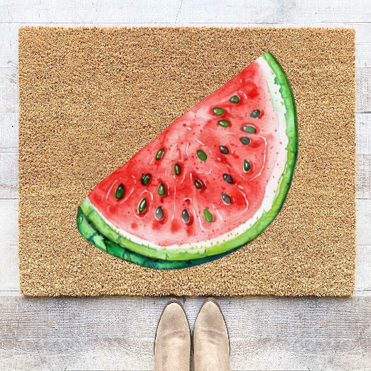Watermelon Clipart - Fresh Summer Fruit Designs, Coir Doormats