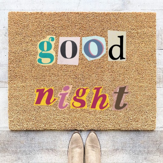 Dreamy Spectrum Typography Coir Doormats