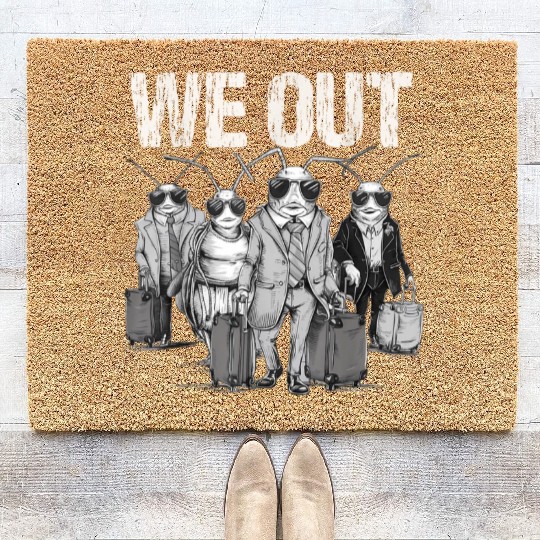 Cicada We Out Brood Emergence Coir Doormats