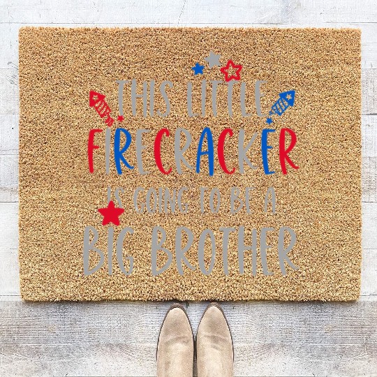 Big Brother Funny Firework Independence Day Coir Doormats