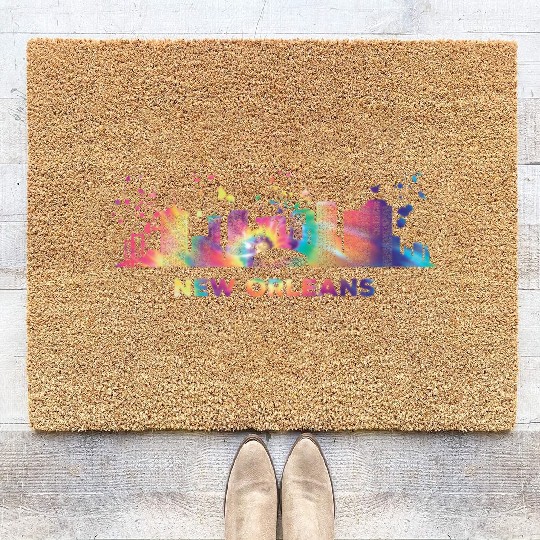 New Orleanian Skyline New Orleans Coir Doormats