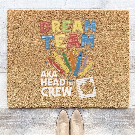 Head Start Dream Team Squad Teacher Back To School Coir Doormats