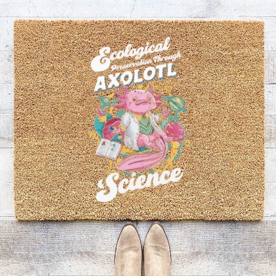 Axolotl Science Teacher Mexican Salamander Coir Doormats