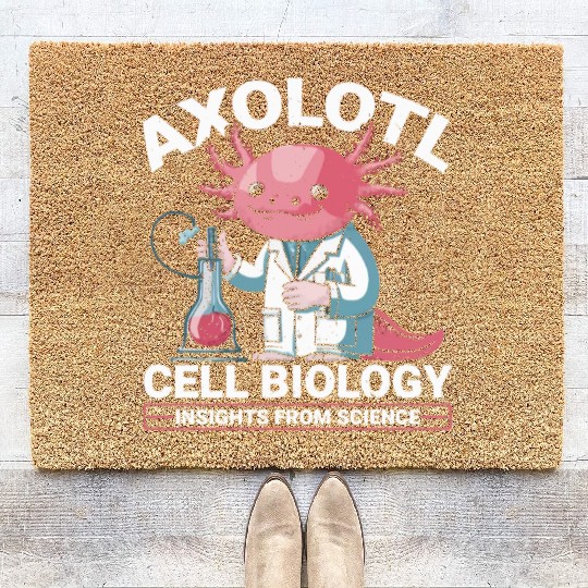 Axolotl Science Teacher Mexican Salamander Coir Doormats