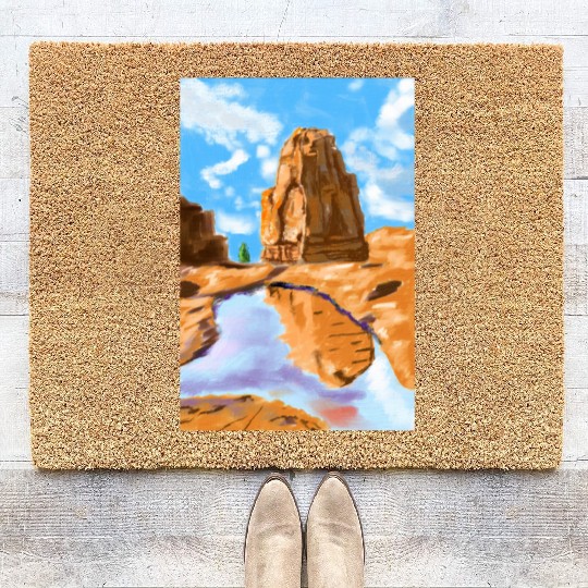 Grand Canyon Loose Oil Landscape Painting Coir Doormats