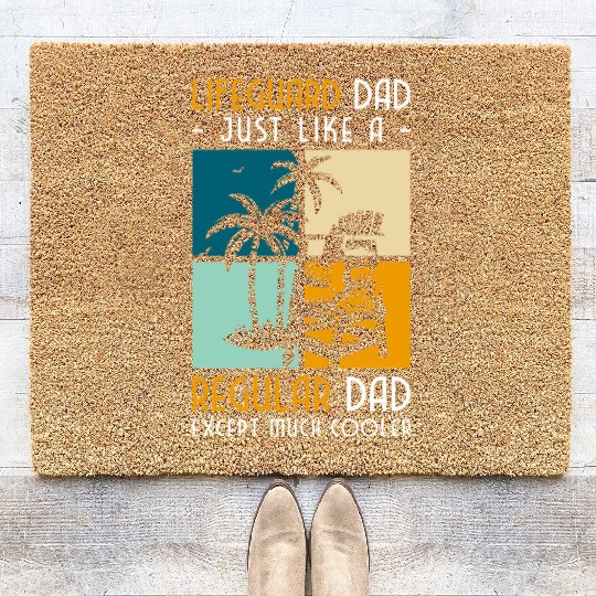 Lifeguard Lifebuoy Sea Water Sports Coir Doormats