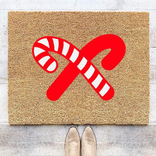Candy Canes Icon Coir Doormats