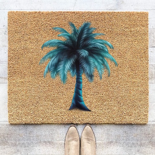 Vaporwave tree Coir Doormats