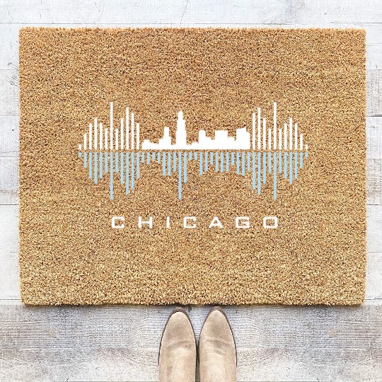 Chicago City Sound Waves Coir Doormats