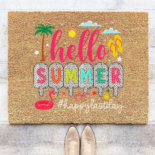 Happy Last Day of School Teacher Coir Doormats