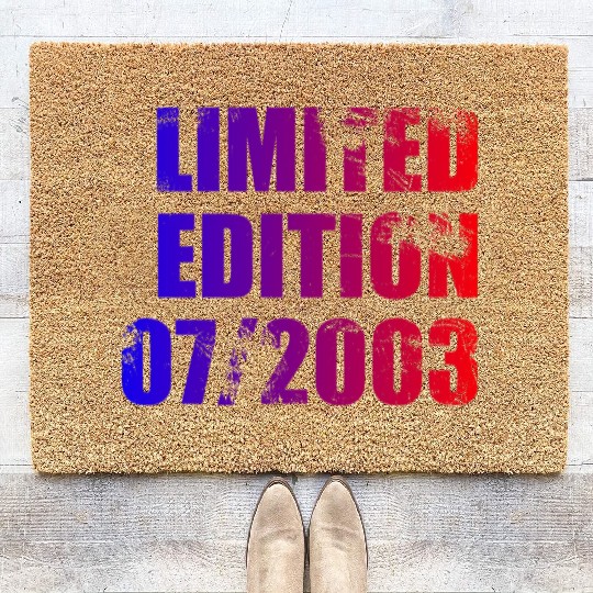21st birthday Limited Edition 07/2003 Coir Doormats