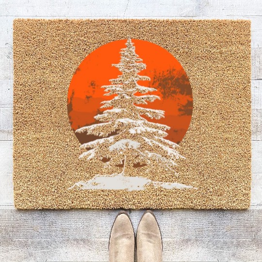 Forest Bathing Japanese Nature Forest Bather Coir Doormats