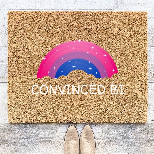 Convinced Bi Bisexual LGBTQ Bi Pride LGBT Pride Mo Coir Doormats