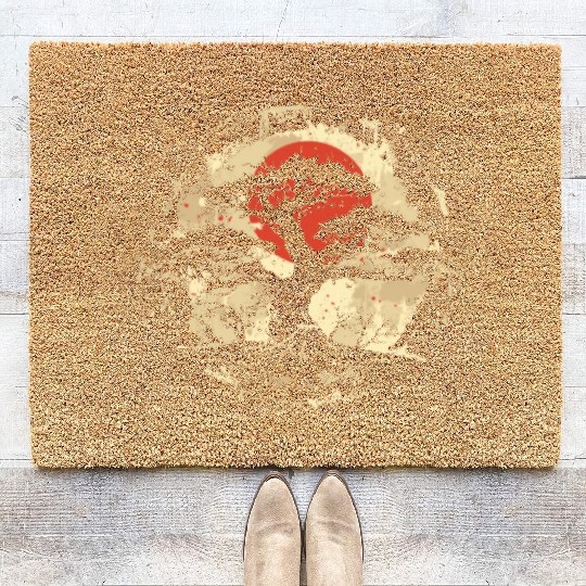 Forest Bathing Japanese Nature Forest Bather Coir Doormats