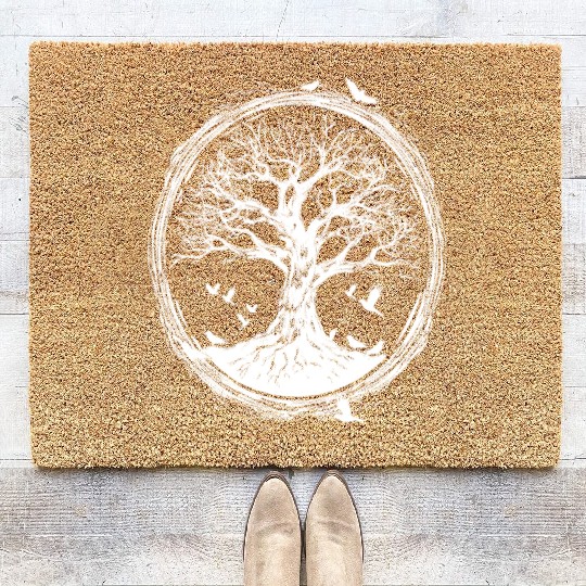 Forest Bathing Japanese Nature Forest Bather Coir Doormats